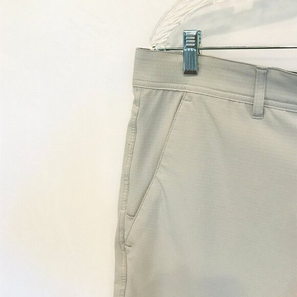 George Men's Flat Front Bermuda Golf Shorts Size 40 in Light Gray Activewear - Picture 4 of 14